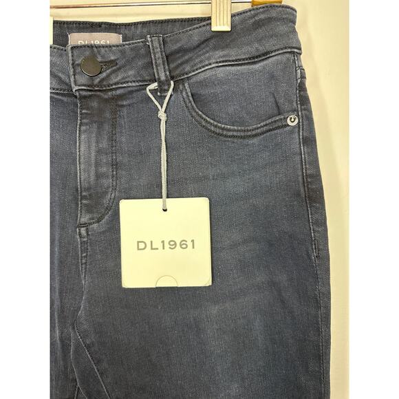 DL1961 NEW Mara Ankle Mid-Rise Instasculpt Straight Jean Stretch Black Size 29 - Picture 2 of 10